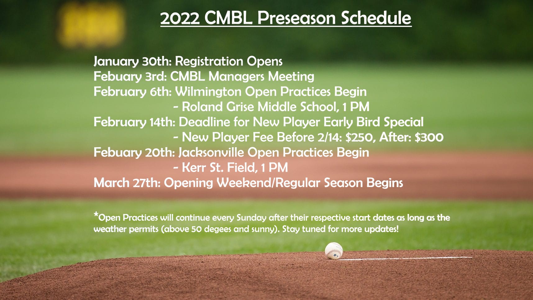 Calendar – Carolina Men's Baseball